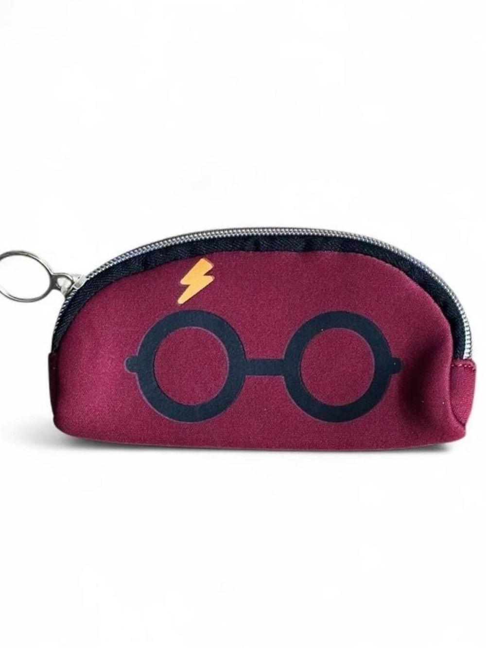 Harry Potter Maroon Canvas Glasses & Lightning Bolt Pouch | Red One Size